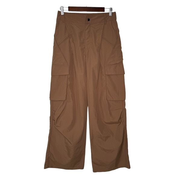 NWT Halara S High Waisted Multi Pockets Wide Leg Casual Cargo Pants Hiking Nylon - Picture 2 of 7